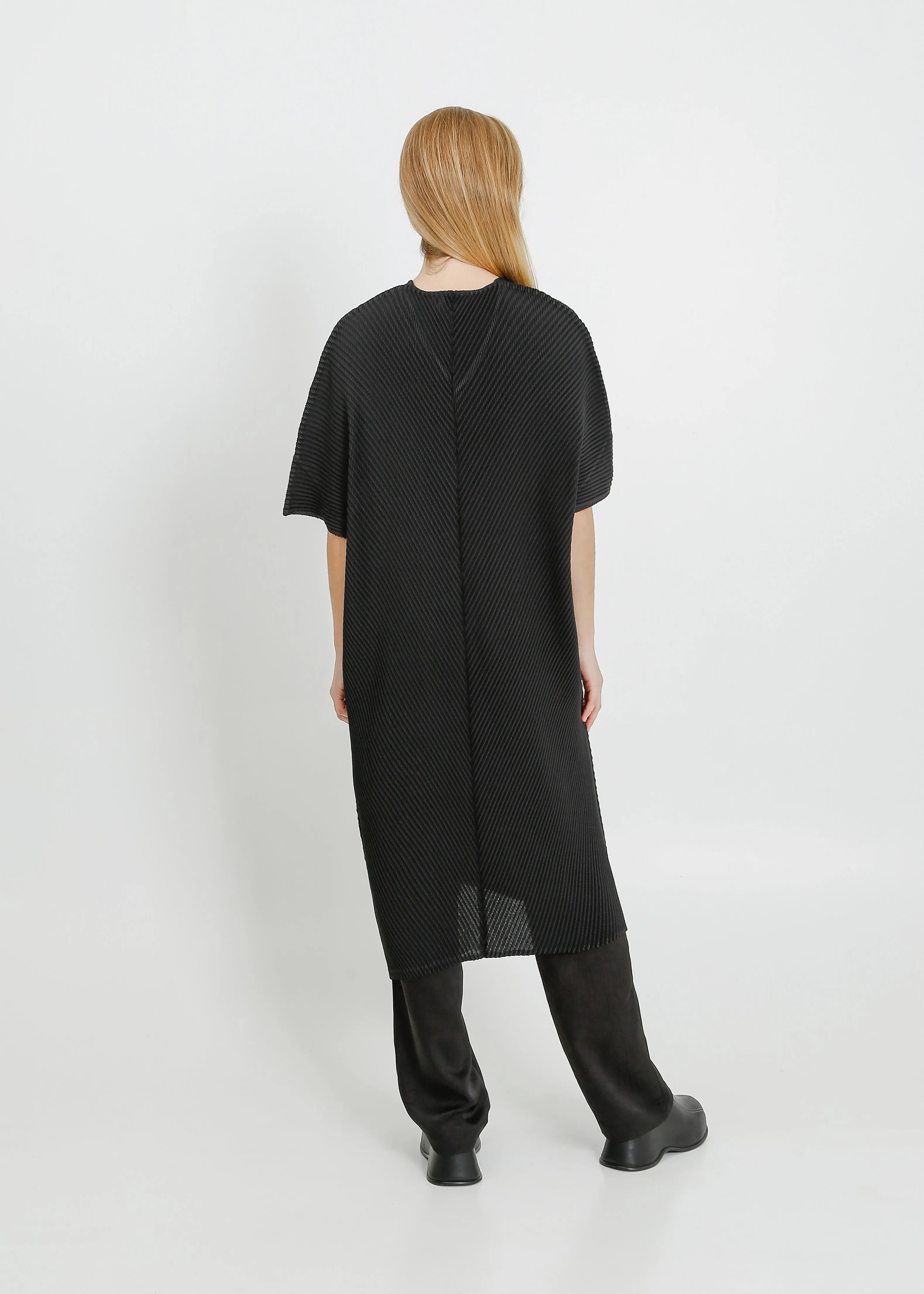 ALASKA PLEAT DRESS / BLACK