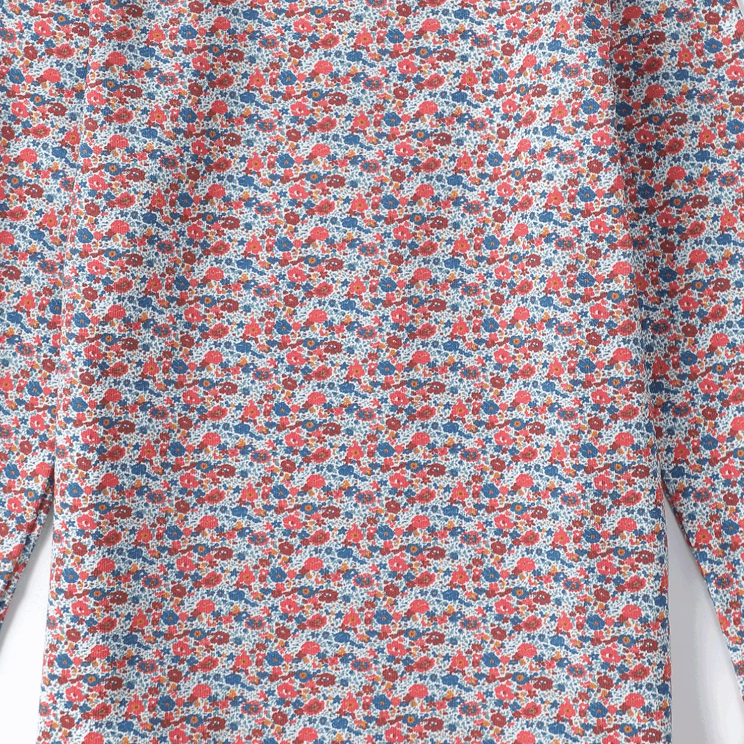 Anecdote Blue Floral Print Mock Neck