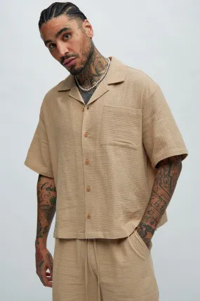 Belgian Textured Shirt - Tan