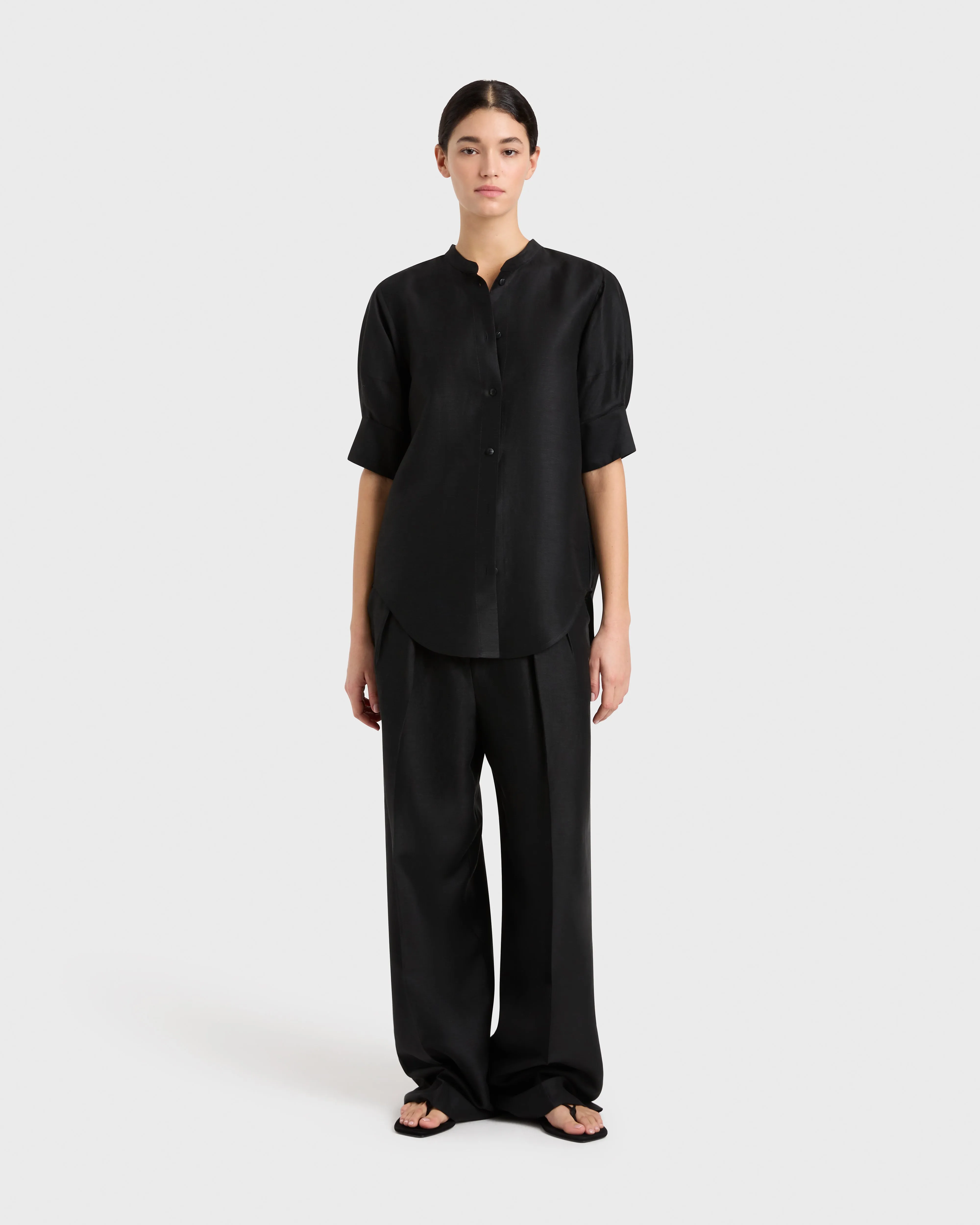 Bormio Pleat Trouser - Black