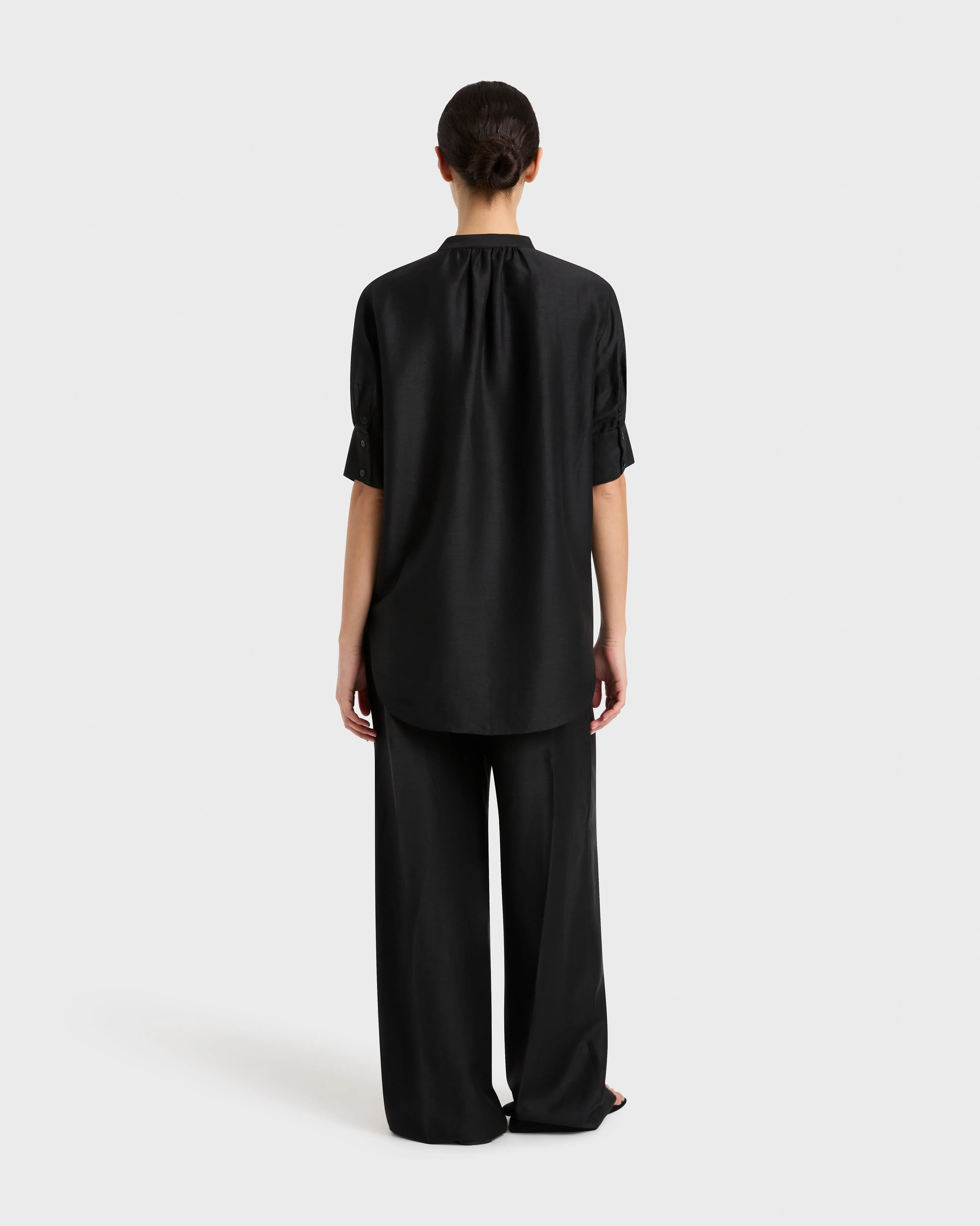 Bormio Pleat Trouser - Black