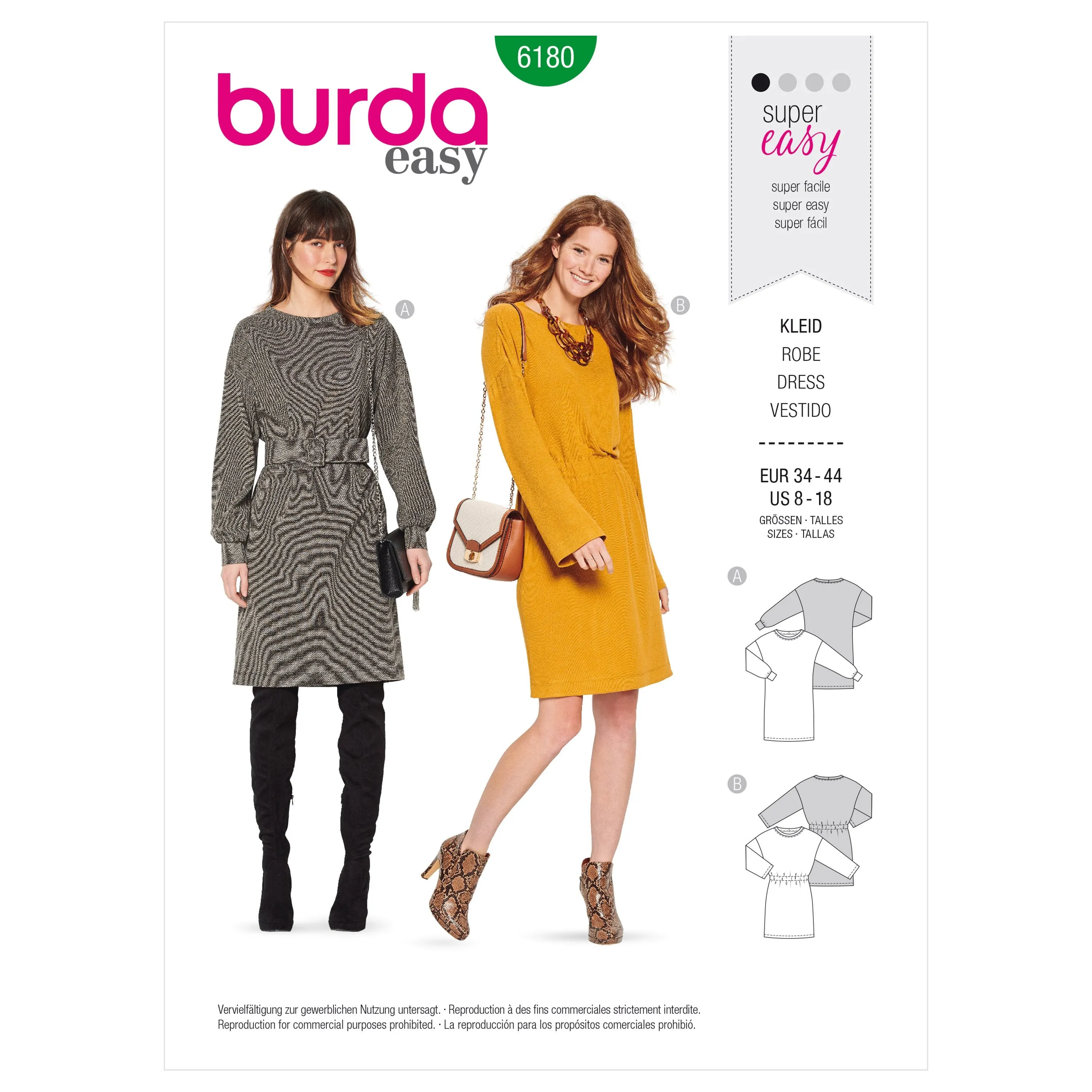 Burda 6180 Shirtdress Pattern