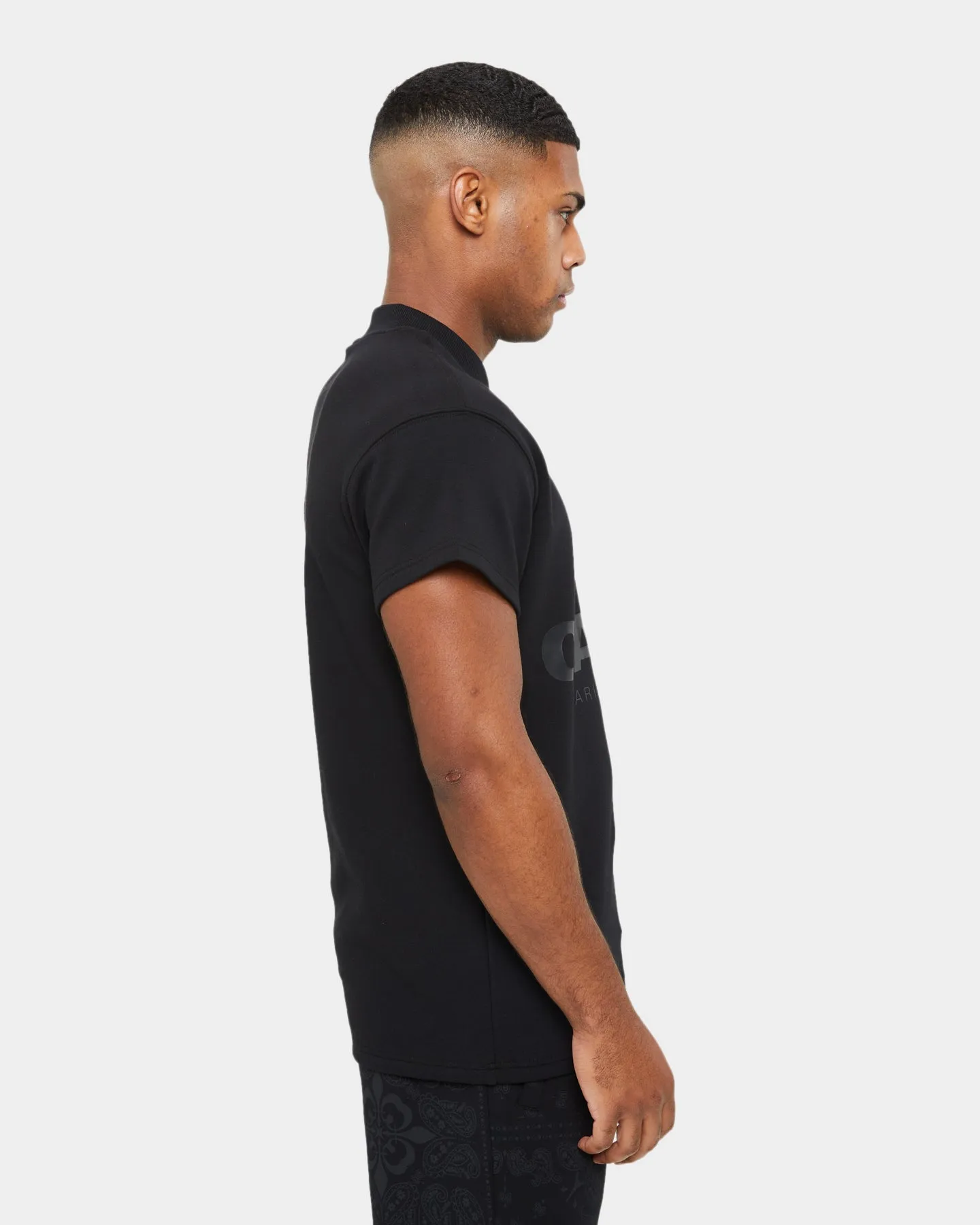 Carre Premium Motion Mockneck T-shirt Black