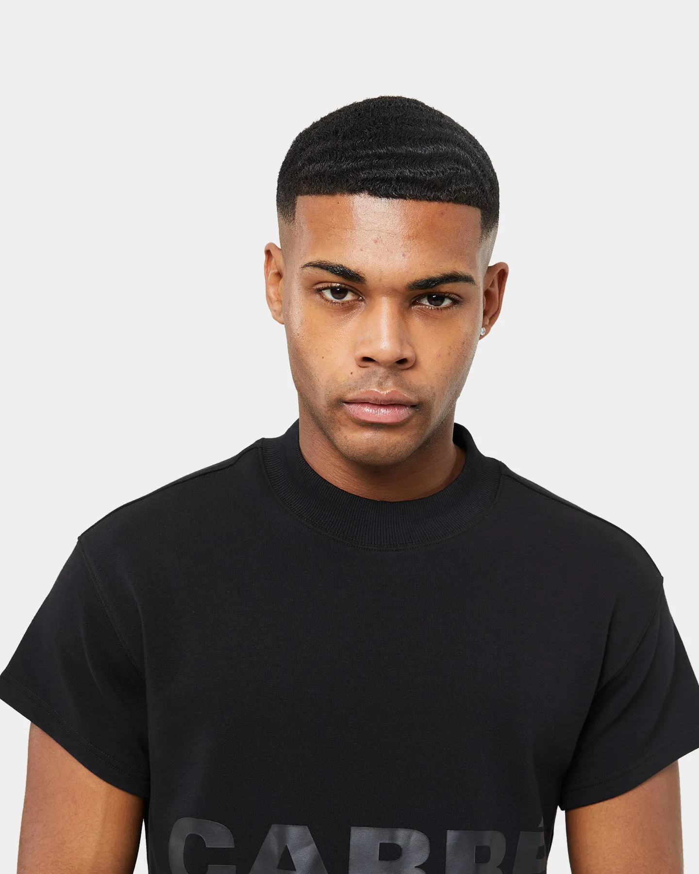 Carre Premium Motion Mockneck T-shirt Black