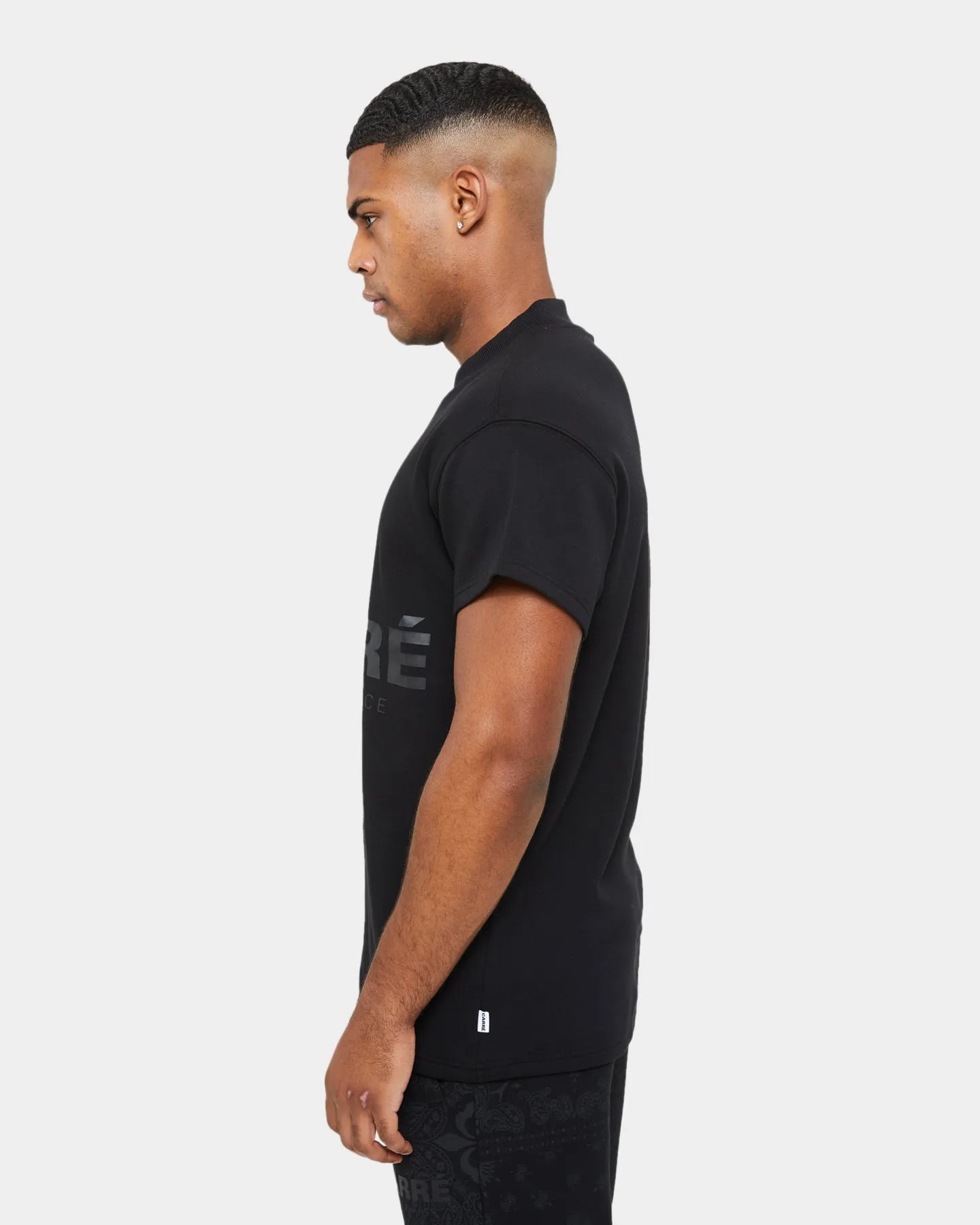 Carre Premium Motion Mockneck T-shirt Black