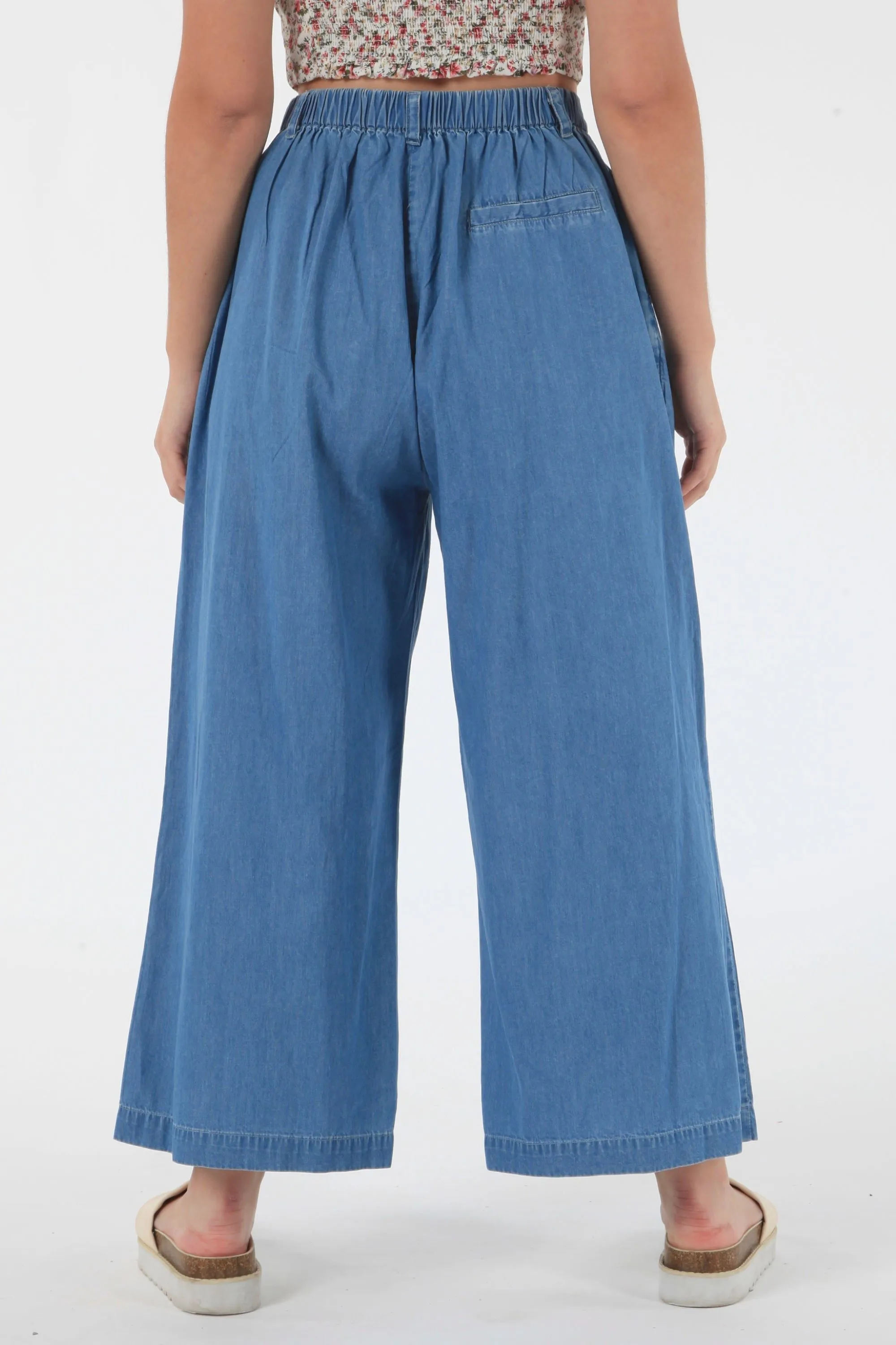 Double Second Blue Chambray Pants