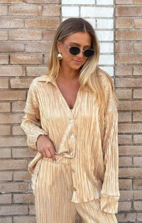 Everywhere Top ~ Gold Pleat