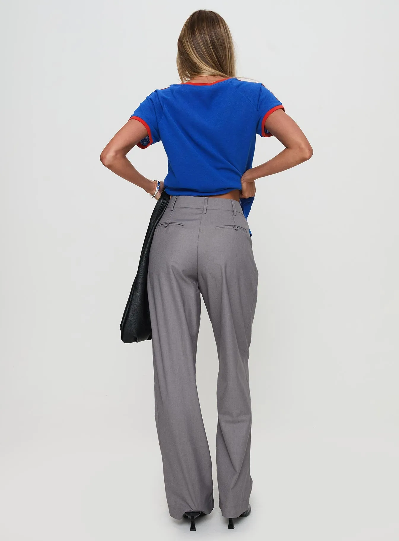 Expertise Low Rise Pleat Pant Grey