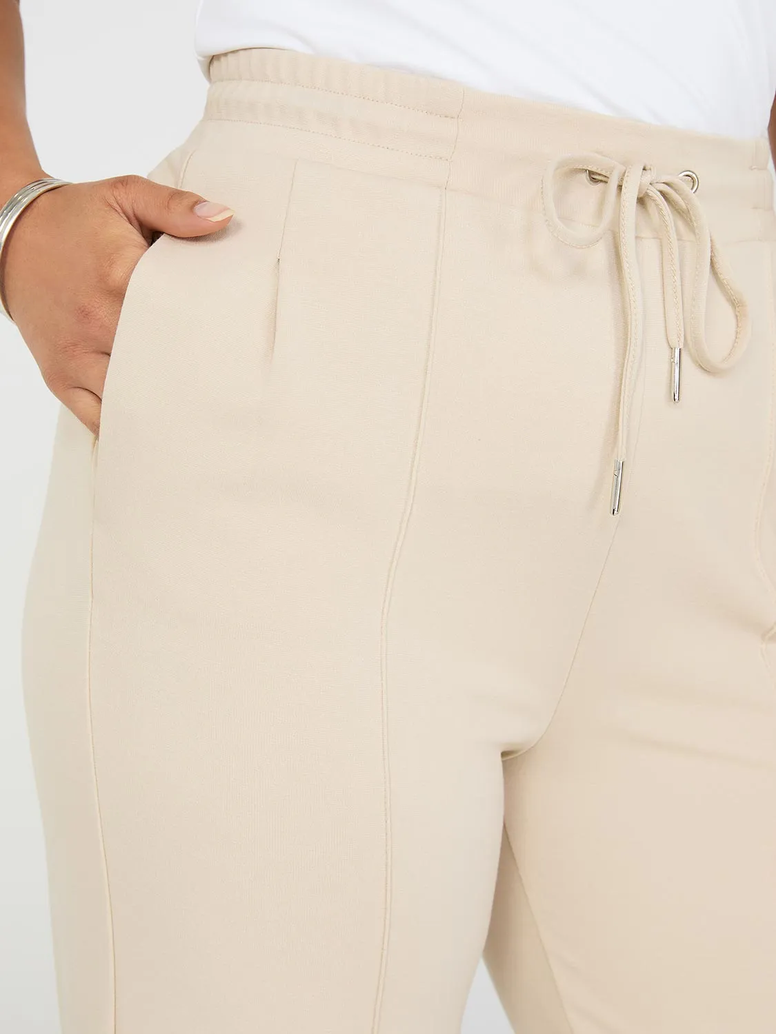 Front Pintuck Wide-Leg Pants