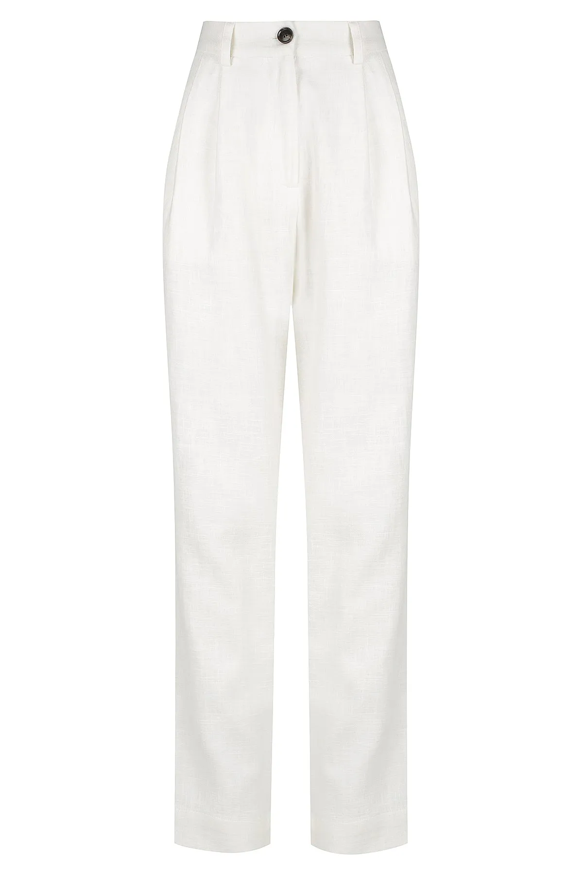 Jada Pleat Front Pant - Ivory