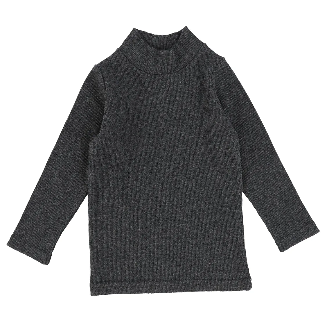 Lil Legs Ribbed Mock Neck Heather Grey