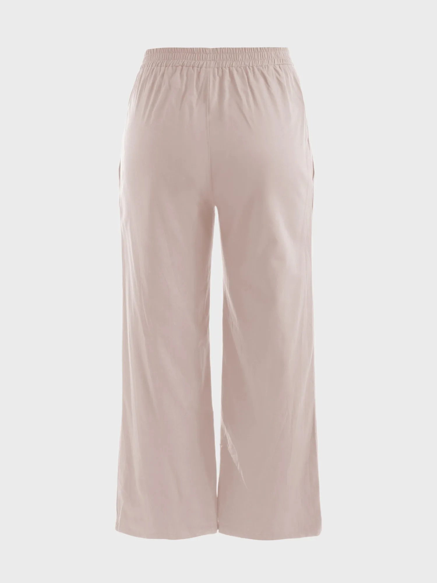 Midsize Leisure Linen Pleat Pants