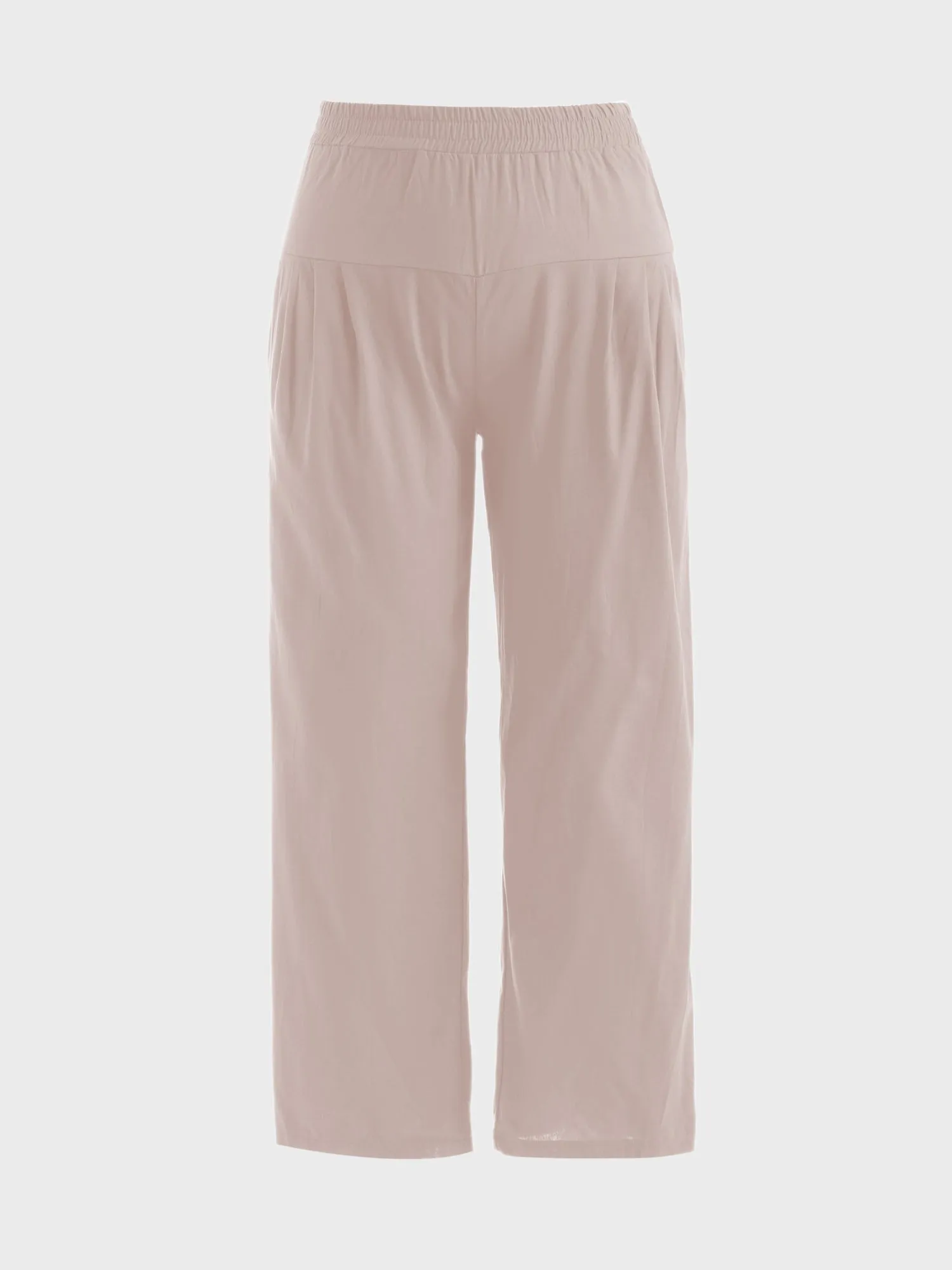 Midsize Leisure Linen Pleat Pants