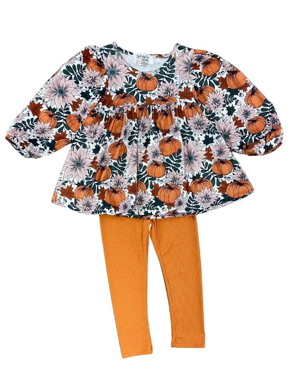 October Pumpkin Patch Girls Leggings Outfit