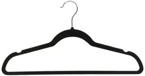 PEP-STEP Velvet Hangers Non-Slip Flocked Clothes Hangers [25 Pack] Ultra Thin Space Saving Design for Men and Women Dress Suit - 360 Degree Swivel Hook - Heavy Duty Construction with - Black