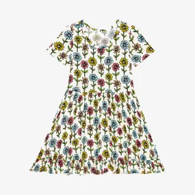 Posh Peanut Maya Lynn Short Sleeve Ruffled Twirl Dress