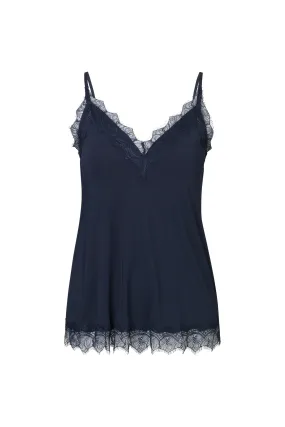 Rosemunde Billie Strap Top With Elegant Lace 4217 | 192 Dark Blue