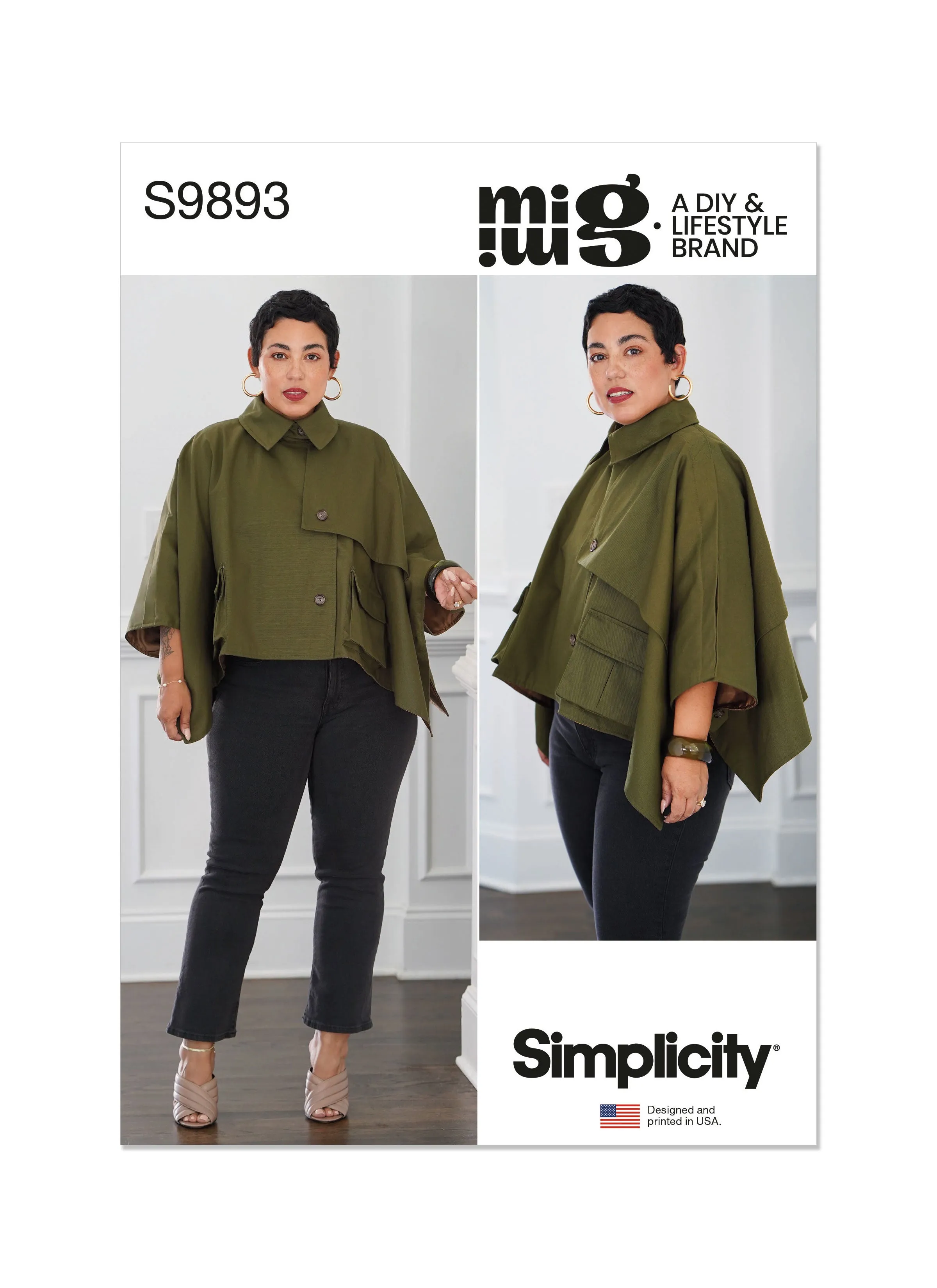 Simplicity Sewing Pattern 9893 Misses' Cape By Mimi G Style