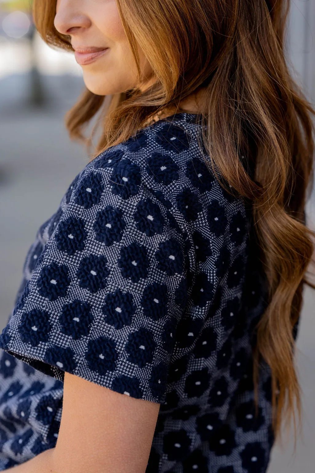 Textured Floral Tee