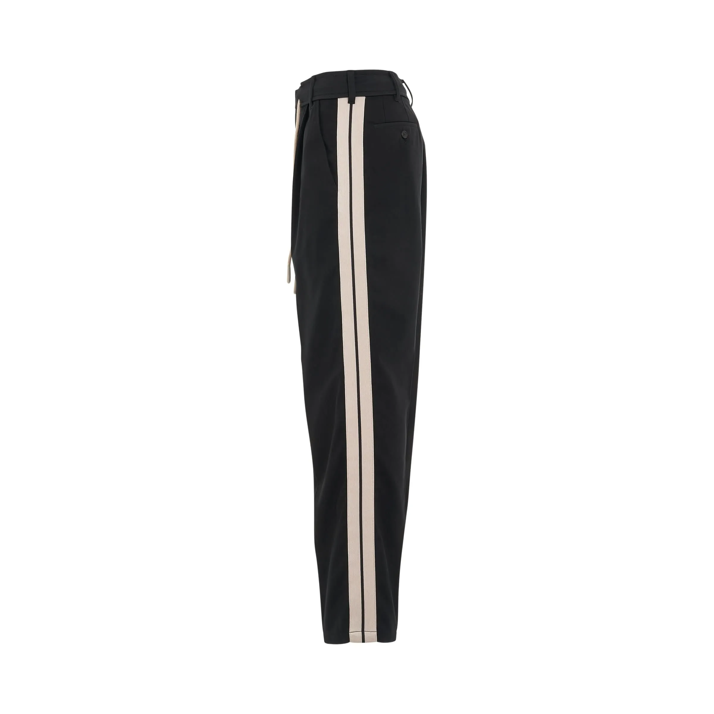 Track Belt Pants in Black