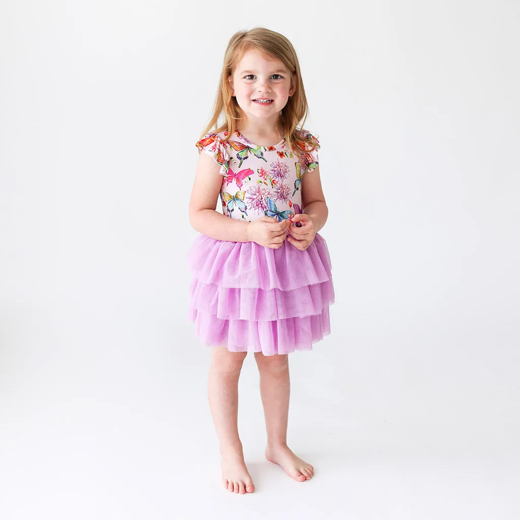 Watercolor Butterfly Tulle Dress