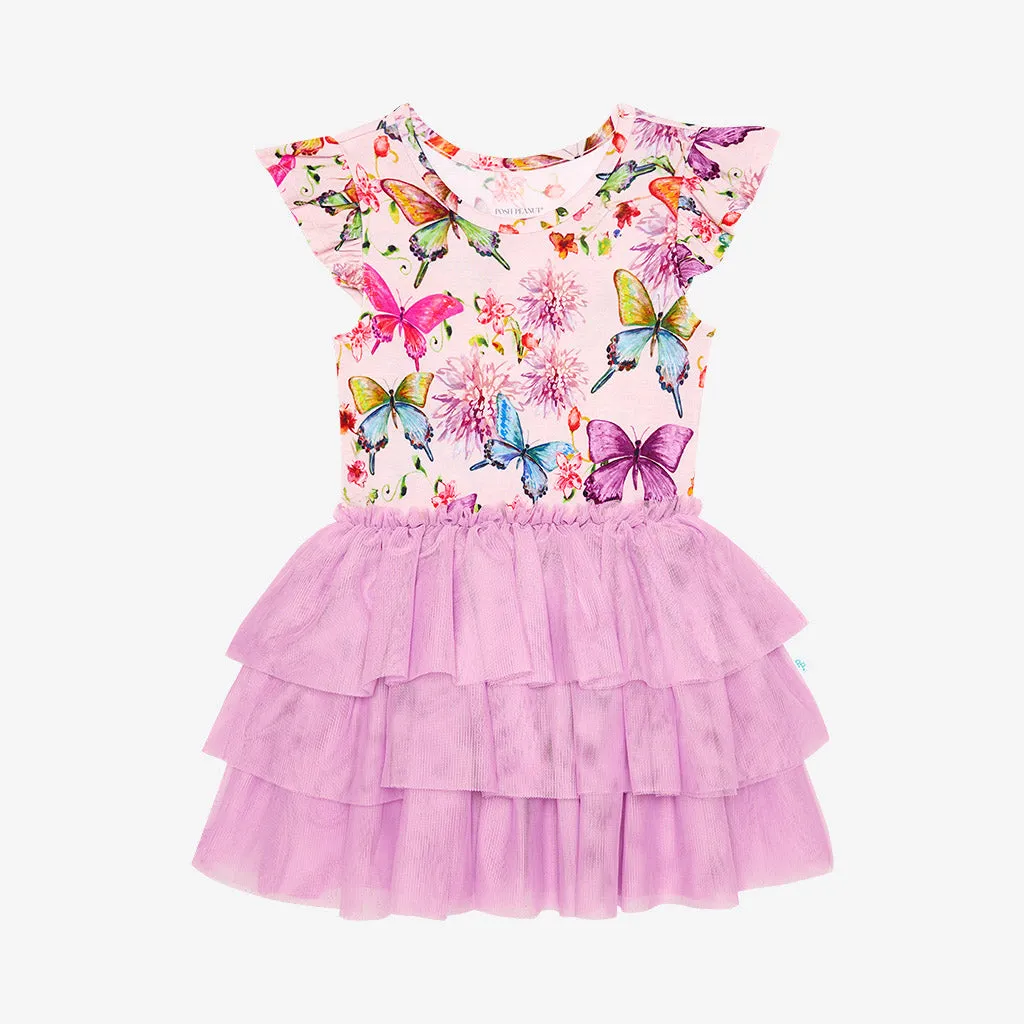 Watercolor Butterfly Tulle Dress