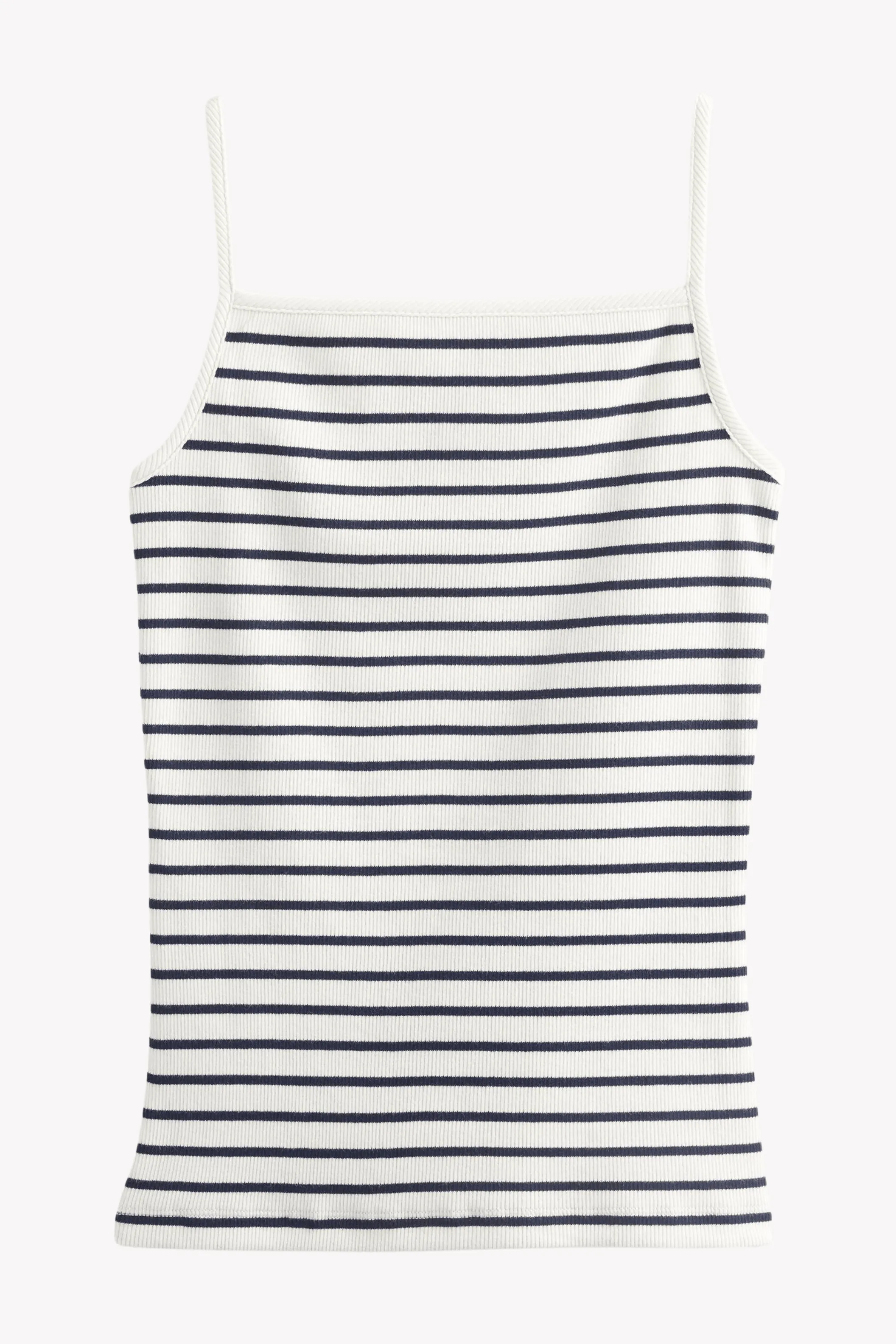 Women Cotton Tank Top (Summer) Navy Narrow Stripe