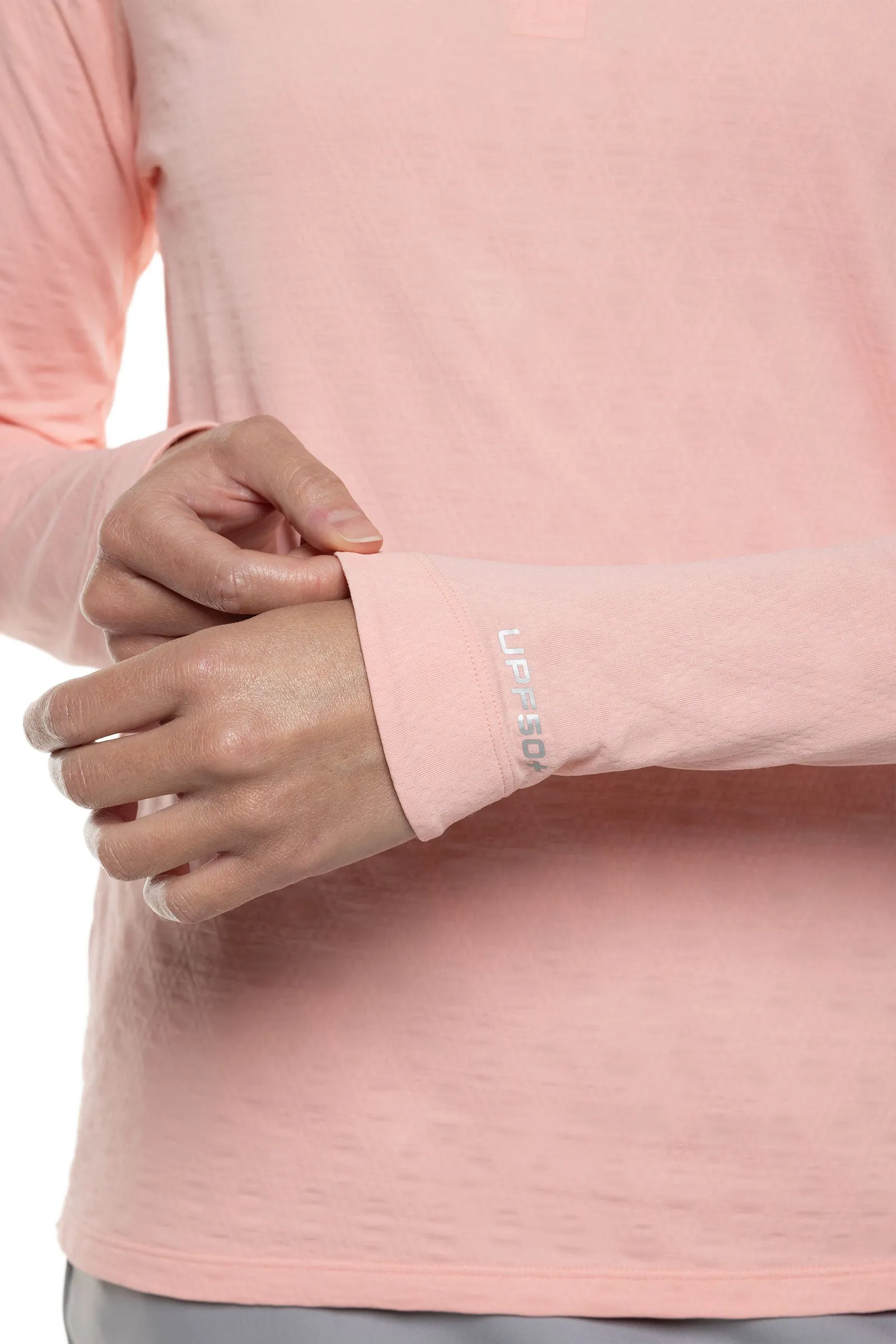 Women's Albatrose Golf Pullover | Peachy Pink Diamond Jacquard