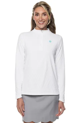 Women's Albatrose Golf Pullover | White Diamond Jacquard