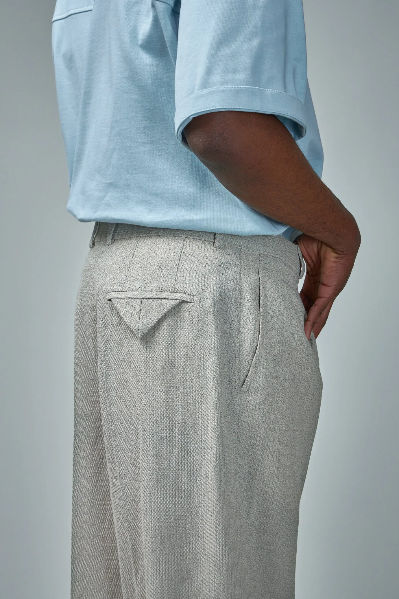 Wool Silk Mouline Trousers