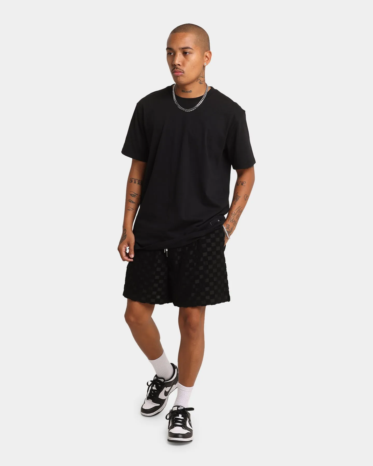 XXIII Rocque Checkered Volley Shorts Black