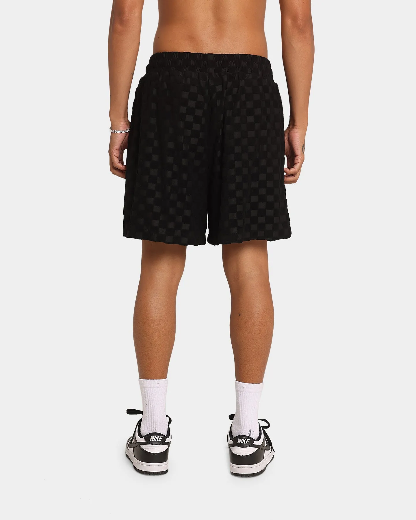 XXIII Rocque Checkered Volley Shorts Black