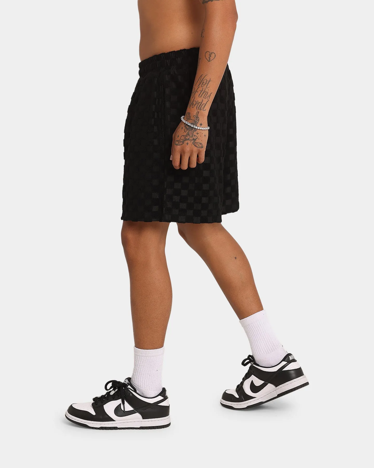 XXIII Rocque Checkered Volley Shorts Black