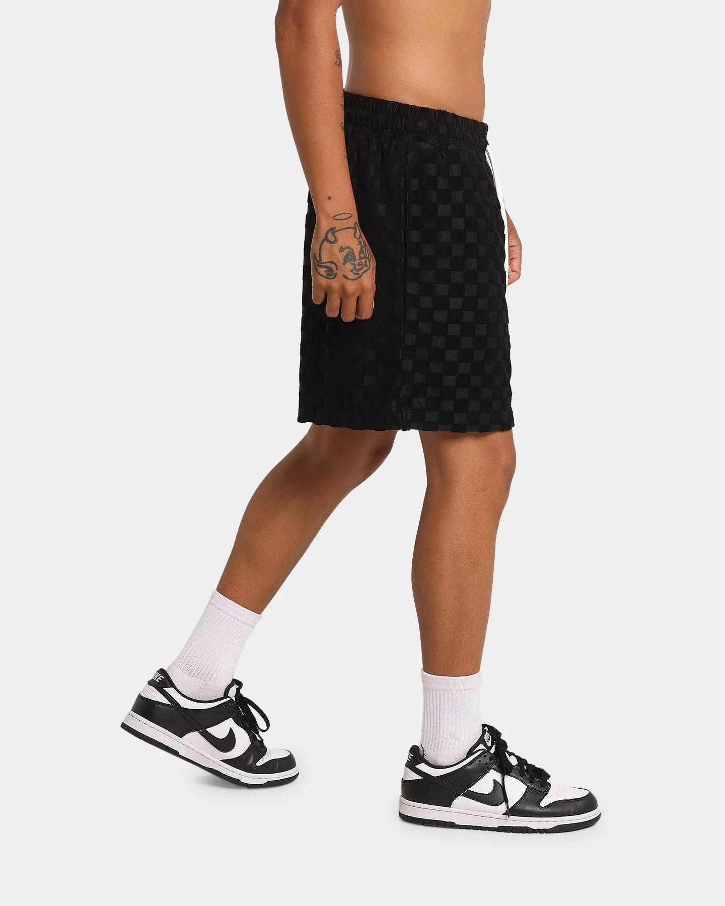 XXIII Rocque Checkered Volley Shorts Black